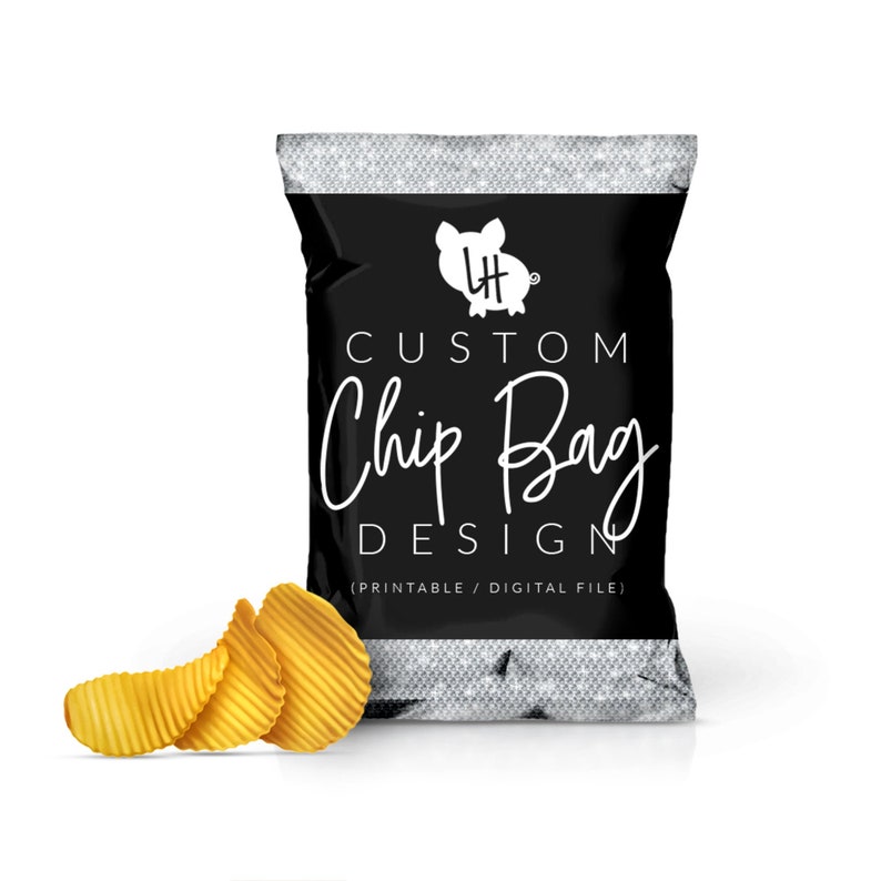 Custom Printable Chip Bag Custom Snack Bag Custom Chip Bag Etsy