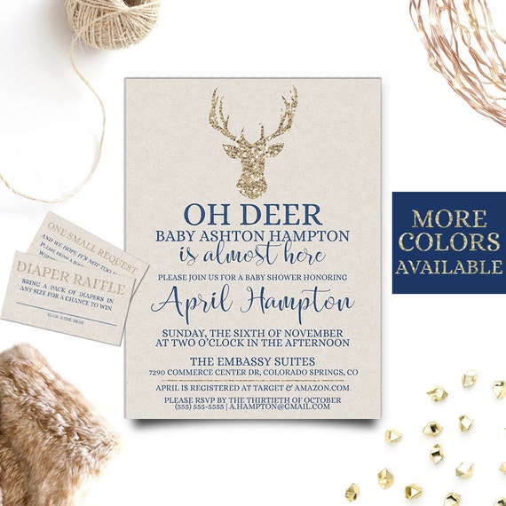 Oh Deer Baby Shower Invitation Image 0