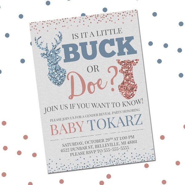 Deer Gender Reveal Etsy