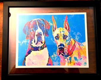 Custom Office Pet Portrait - Cartoon Schreibtisch Dekoration für Hundeliebhaber