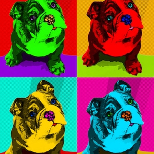Custom Dog Portrait: Andy Warhol Style Pet Art (Digital Download)