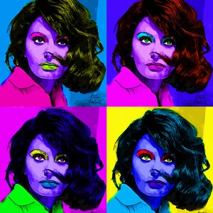 Custom pop art Portrait,pop art Portrait, portrait from photo,Andy Warhol pop ,birthday Gift, Wedding Gift, Custom portrait, Marilyn pop art image 7