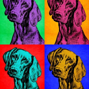 Custom Pet Portrait: Andy Warhol Style Dog Art (Digital Download)