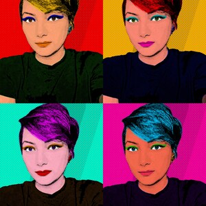 Custom portrait,Andy Warhol,couple gift,portrait from photo, gifts for her,gifts for wife,romantic gifts,gifts for him,family portrait