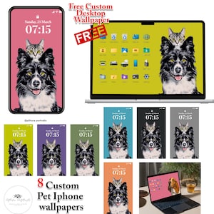 Custom iphone wallpaper, pet portrait,custom wallpaper,digital download,iphone &samsung personalized wallpaper,pet iphone wallpaper,pet