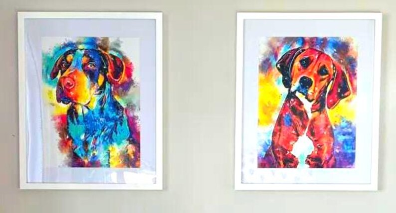 Happy Gotcha Day-cadeau - aangepaste aquarel portret reddingshond afbeelding 11