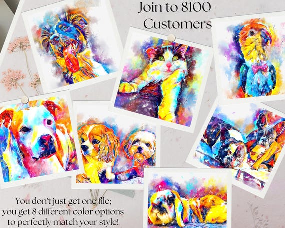 Happy Gotcha Day Gift - Custom Watercolor Rescue Dog Portrait
