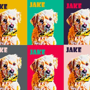 Custom Dog Portrait: Andy Warhol Style Pet Art (Digital Download)