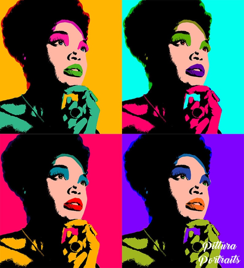 Custom Portrait pop Art Portraits andy Warhol Portrait | Etsy
