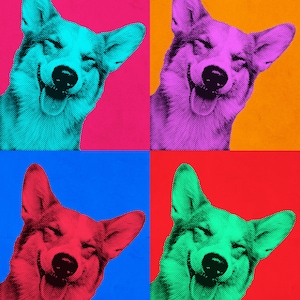 Custom Pet Portrait: Pop Art Andy Warhol Style (Digital Download)