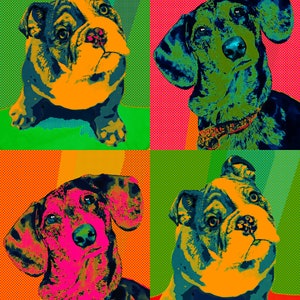 custom dog portrait,Andy Warhol,custom pet portrait,personalized pet portrait,personalized pet gift,dog lovers gift,dog portrait,pet loss