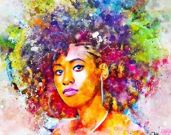 Gepersonaliseerd aquarelportret voor haar – Gepersonaliseerd cadeau voor vrouwen van foto