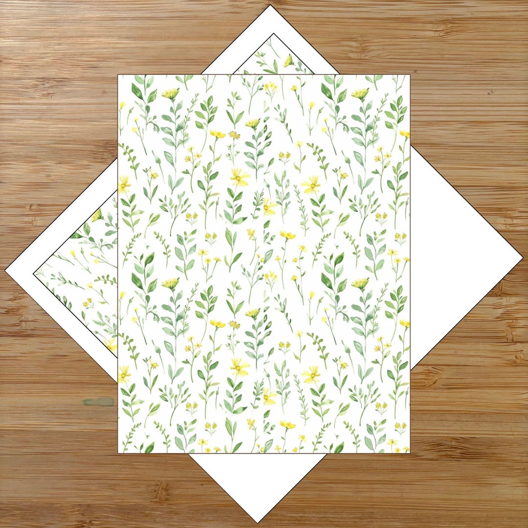 Floral Note Card With Envelope Thank You Birthday Party Invitation ...