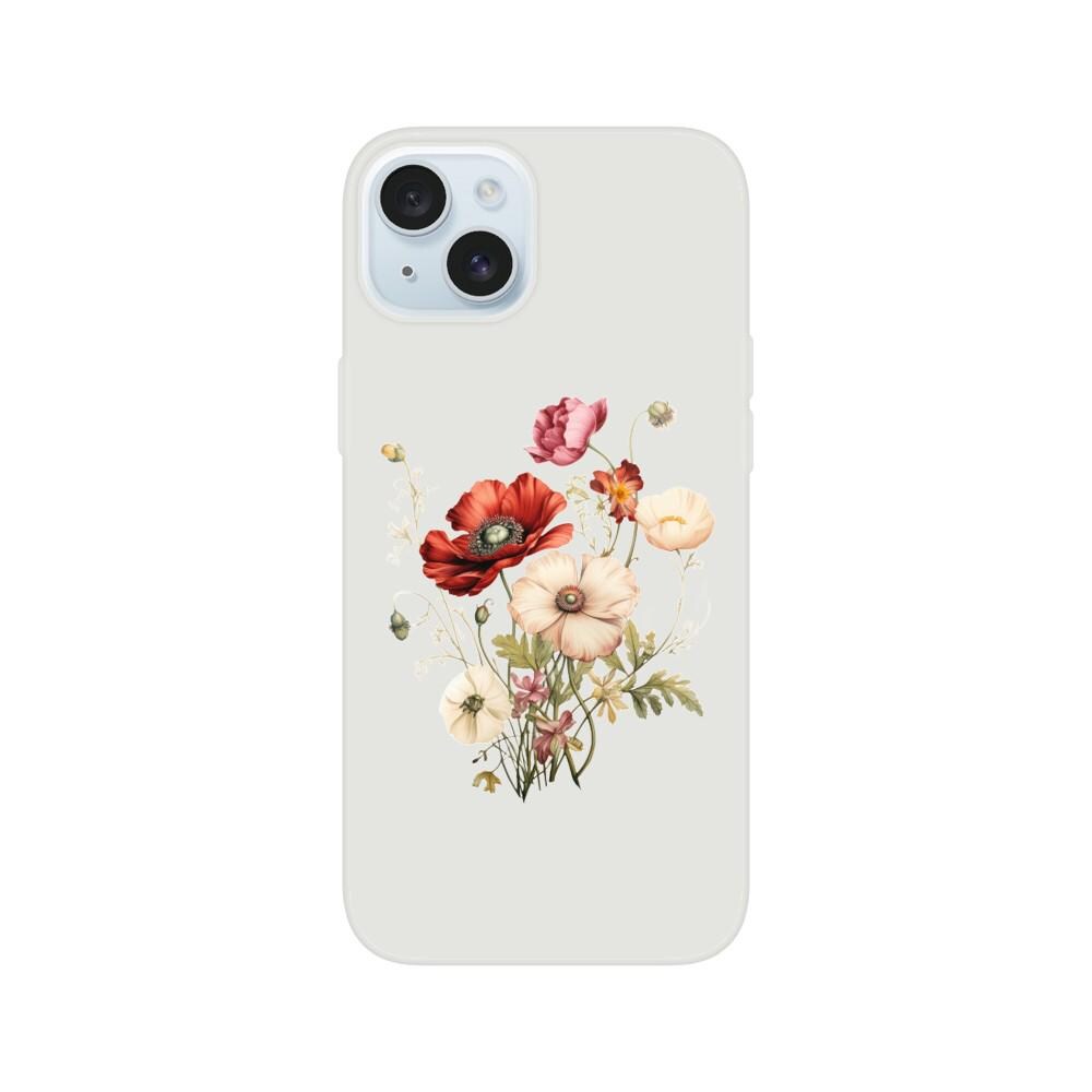 Custodia per telefono floreale - Design vintage con papaveri per una protezione elegante