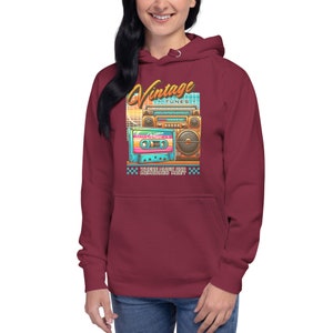 Vintage Tunes klassieke unisex hoodie