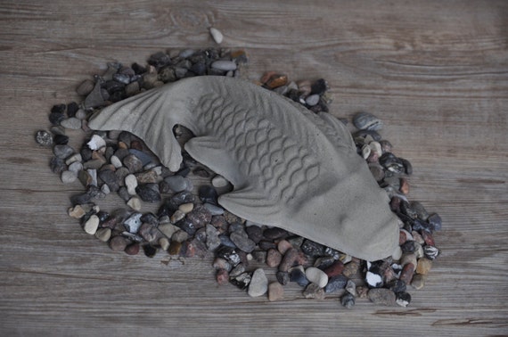 Beton Fisch 22cm Steinfiguren Feng Shui Garten Deko Etsy