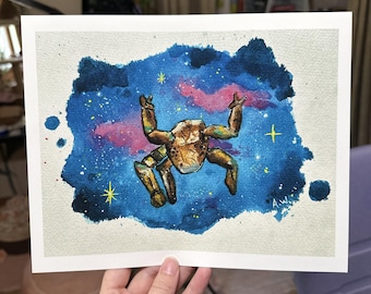 Project Hail Mary Rocky Art Print, Original Watercolor Painting Reproduction UNFRAMED