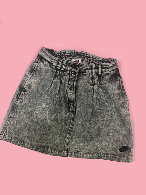 nike denim tennis skirt