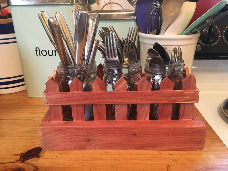 Picket Fence Centerpiece Wooden Box With Jars Easter Decor Etsy.de