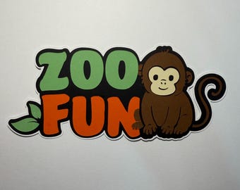 Scrapbook die cut scrapbook title zoo fun diecut paper piecing for scrapbook cards planners zoo