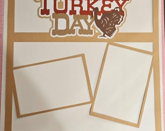 Scrapbook die cut overlay Turkey Day paper piecing for scrapbook cards planners Thanksgiving