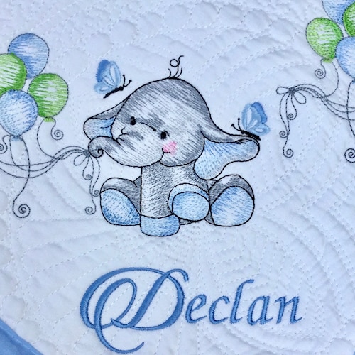 Personalized baby quilt blanket, offers embroidered quilt, heirloom quilted blanket, personalized embroidery blanket, baby blanket