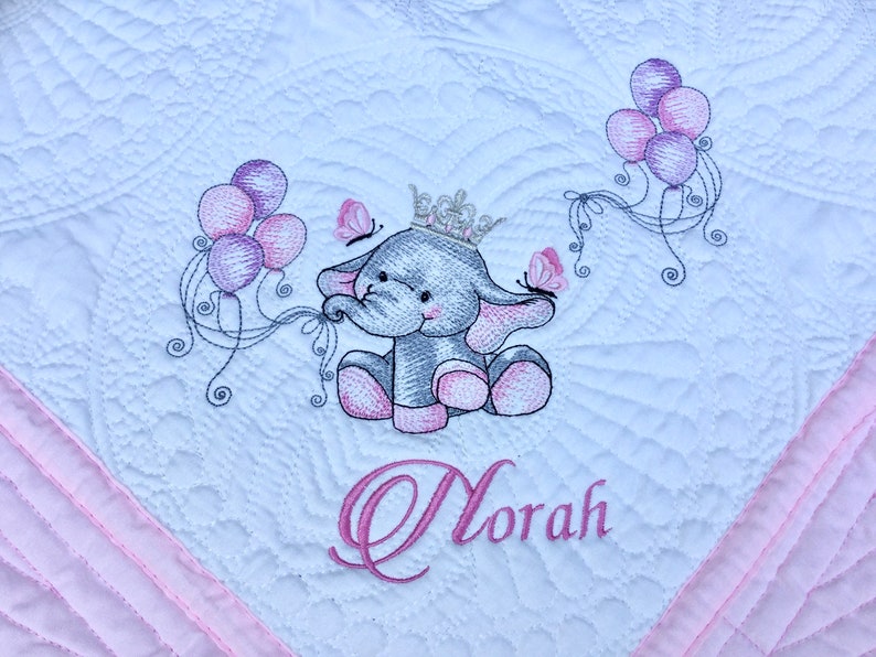 Personalized Baby Quilt Blanket Embroidered Quilt Heirloom Etsy
