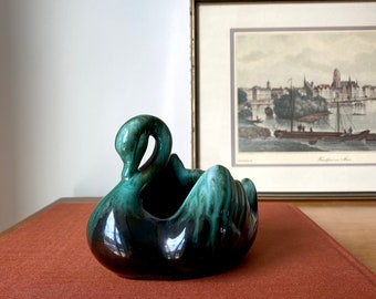 blue mountain pottery, swan, swan catch all, swan planter, ceramic planter, blue mountain swan