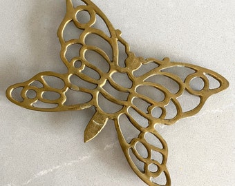 Brass trivet, butterfly trivet, brass butterfly, brass decor, butterfly, kitchen