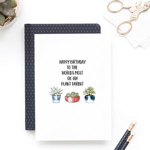 Printable Birthday Card | Gardener Gift Birthday  | Digital Download Card | Succulent Birthday Gift Card | Plant Lover | Gardener Gift Card