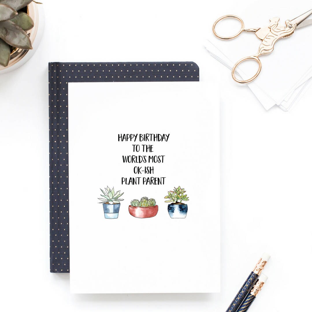 Printable Birthday Card Gardener Gift Birthday Digital - Etsy