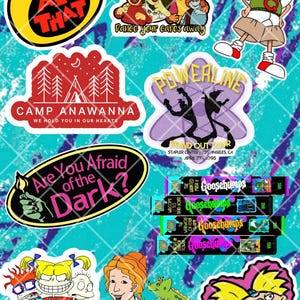 ¡Dibujos animados de los 90! ¡Inserto imprimible para Kindle para fundas transparentes!