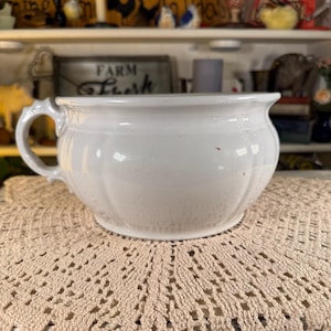 Antique Alfred Meakin Chamber Pot | Royal Ironstone China Planter, England Farmhouse Decor