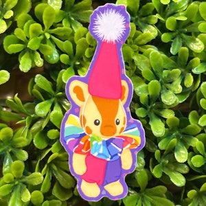 Clown Baby Little Critter Sticker — Clown Animal Sticker — Cute Giraffe Sticker — Kidcore Sticker Gift — Clowncore Cute Sticker