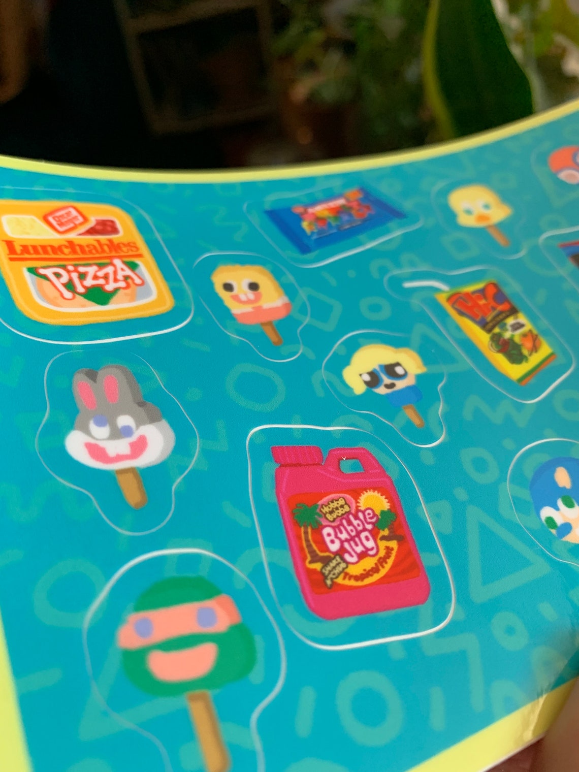 Nostalgic 90s Character Popsicles Snacks Sticker Sheet Ice Etsy