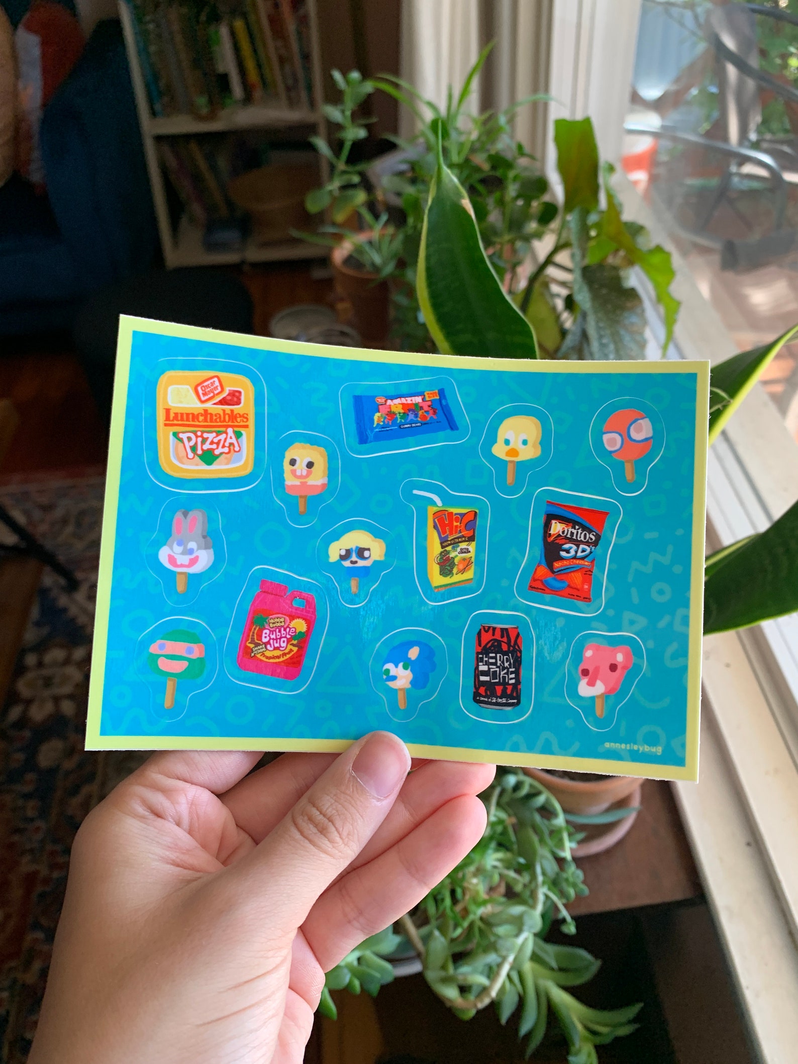 Nostalgic 90s Character Popsicles Snacks Sticker Sheet Ice Etsy