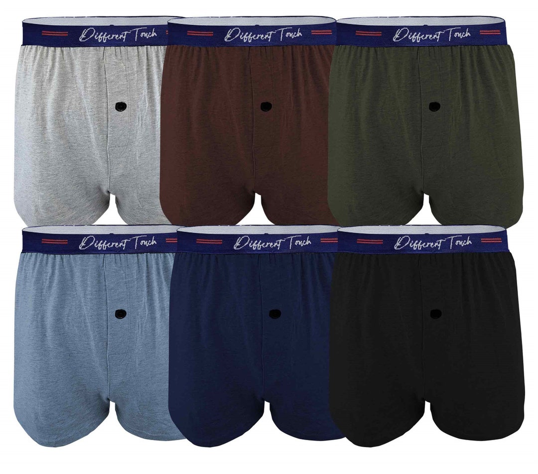 6 Pack Men's Big & Tall USA Assorted Log Leg Boxer Briefs Underwear