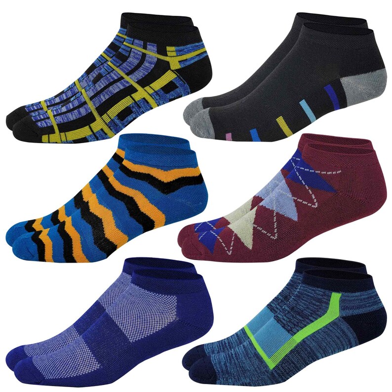 Men's Ankle Socks Athletic Cushion Low Cut Sports Socks 6 Pairs Etsy