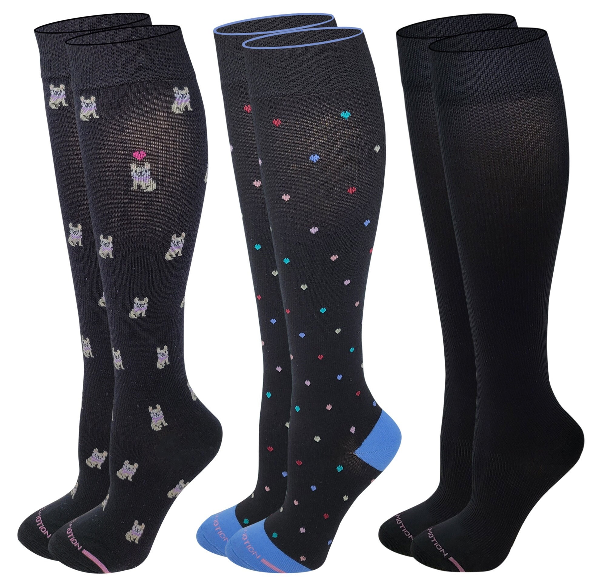 Chaussettes de compression motifs à pois - La Boutique Des Infirmières