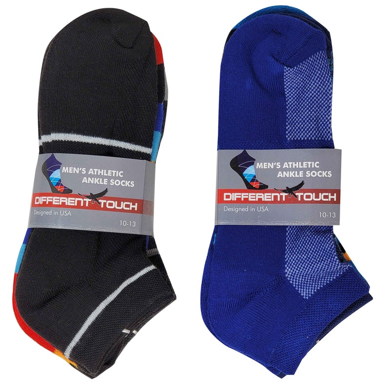 Men's Ankle Socks Athletic Cushion Low Cut Sports Socks 6 Pairs Etsy