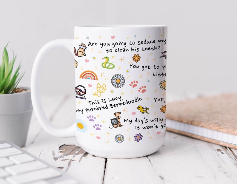 Funny Vet Tech Mug, Veterinarian Gift, Vet Clinic Humor 15 fluid ounce