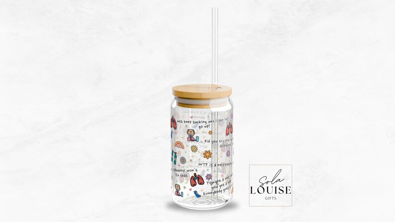 Funny Respiratory Therapist Sipper Glass, RT Graduation Gift image 5