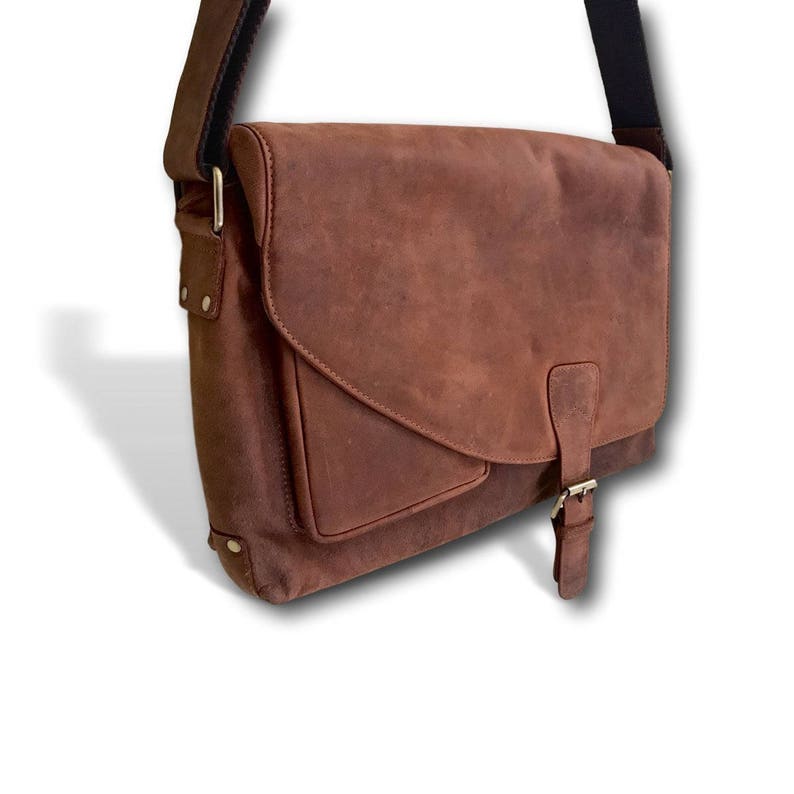 Soft Leather Messenger Bag Handmade 16 Classic Leather Etsy