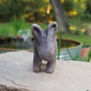 Gray Raku, &quot;Donkey&quot; by ceranic artist, Ruth Apter