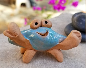 Ceramic Blue Crab Little Guys Figurine