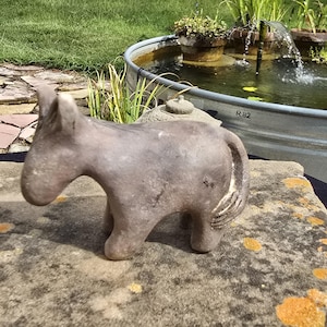 Gray Raku, &quot;Donkey&quot; by ceranic artist, Ruth Apter