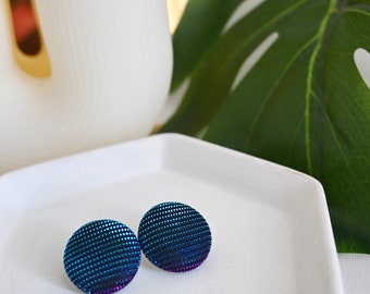 Fabric Stud Earrings