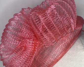 Coral Pill Box Hat, Wedding Guest, Races, Ascot, Veiled Fascinator Jademurphymillinery, Katherine's Hat, Handmade, Trending.