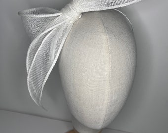 White Bow Fascinator, Wedding Guest, Wedding, Races, Ascot, Bow, Race Days JadeMurphyMillinary, Trending