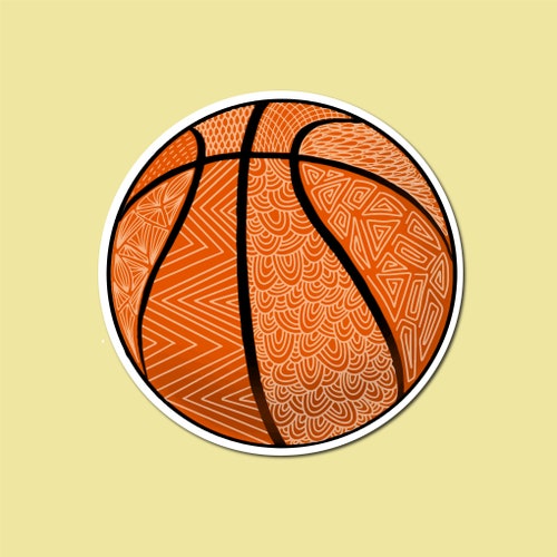 Basketball Vinyl Sticker WATERPROOF Hoops Sticker Baller Etsy